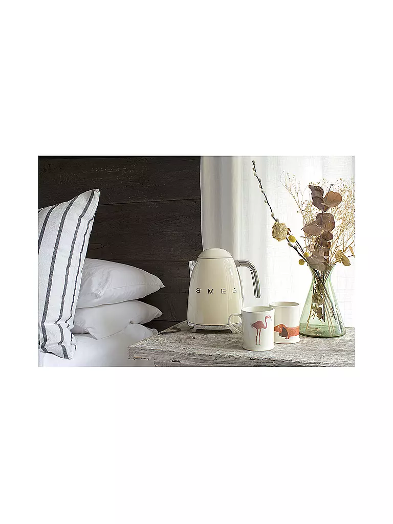 SMEG | Bouilloire Style Rétro Années 50 1,7 l Crème KLF03CREU | 