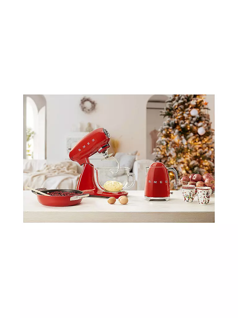 SMEG | Bouilloire Style Rétro Années 50 1,7 l Rouge KLF03RDEU | 