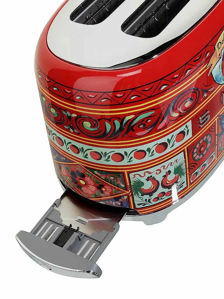 SMEG | Grille-pain (2 tranches) "Dolce Gabbana" TSF01DG (Rouge/Décor) | 