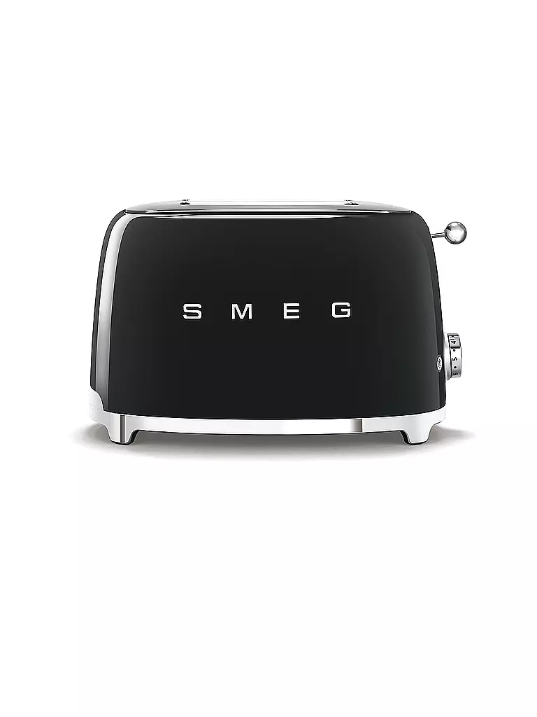 SMEG | Grille-pain 2 fentes Style Rétro Années 50 Noir TSF01BLEU | schwarz
