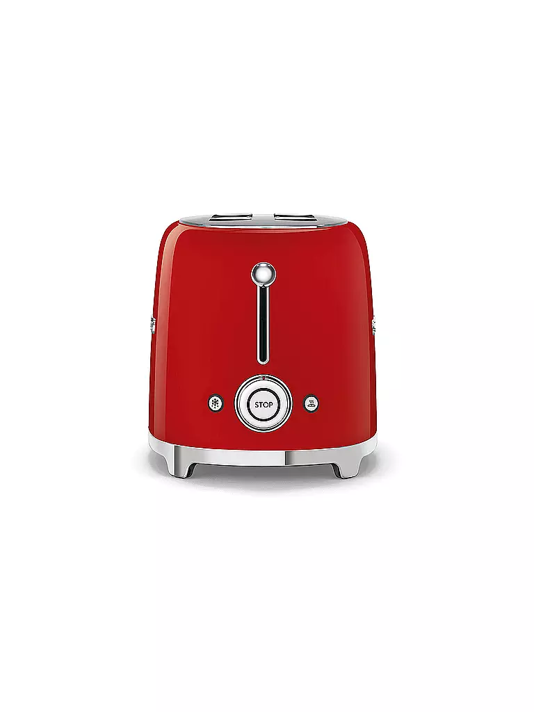 SMEG | Grille-pain 2 fentes Style Rétro Années 50 Rouge TSF01RDEU | 