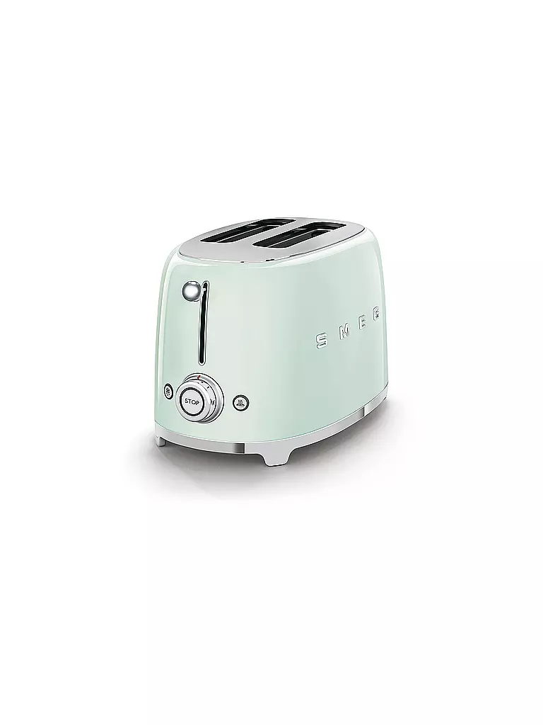 SMEG | Grille-pain 2 fentes Style Rétro Années 50 Vert Pastel TSF01PGEU | hellgrün