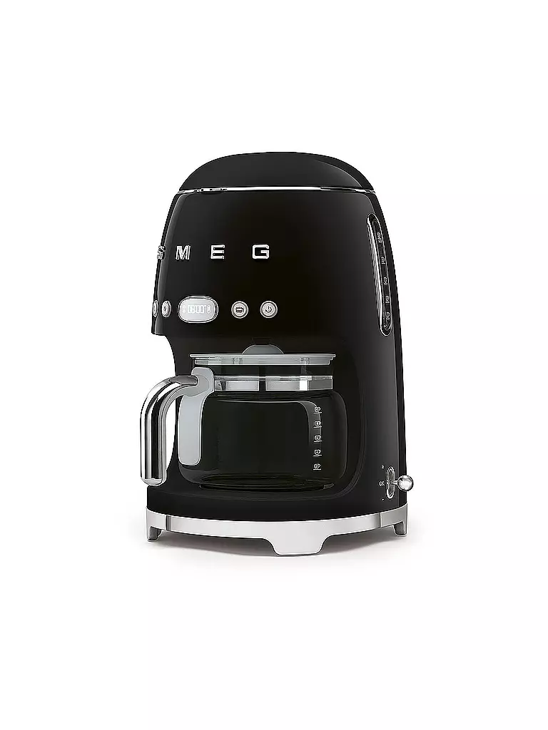 SMEG | Machine à café filtre Style Rétro Années 50 Noir DCF02BLEU | schwarz