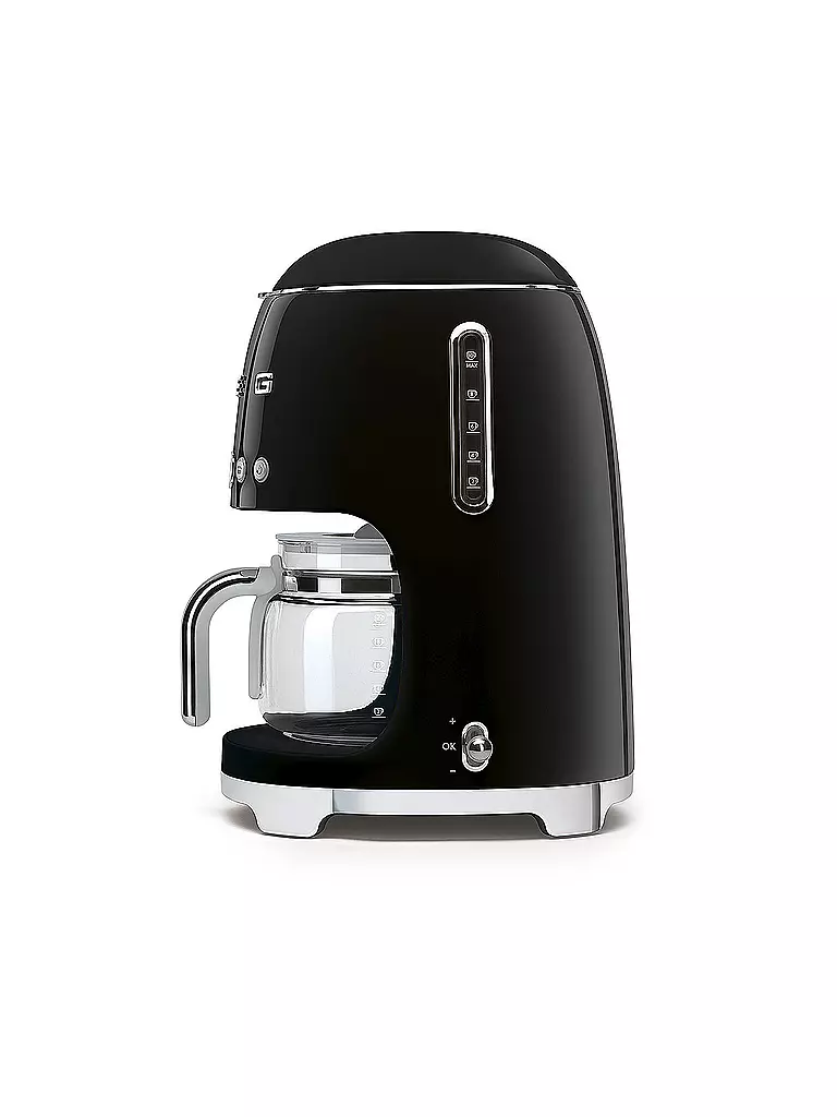 SMEG | Machine à café filtre Style Rétro Années 50 Noir DCF02BLEU | 