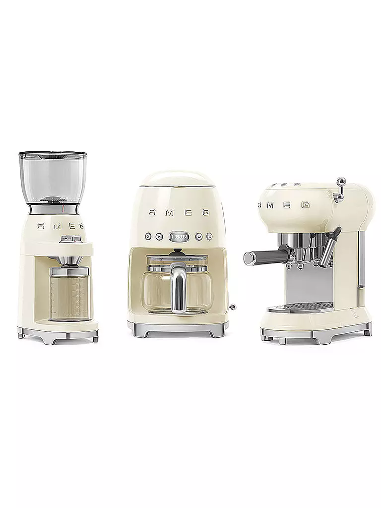SMEG | Moulin à café Style Rétro Années 50 Crème CGF01CREU | 