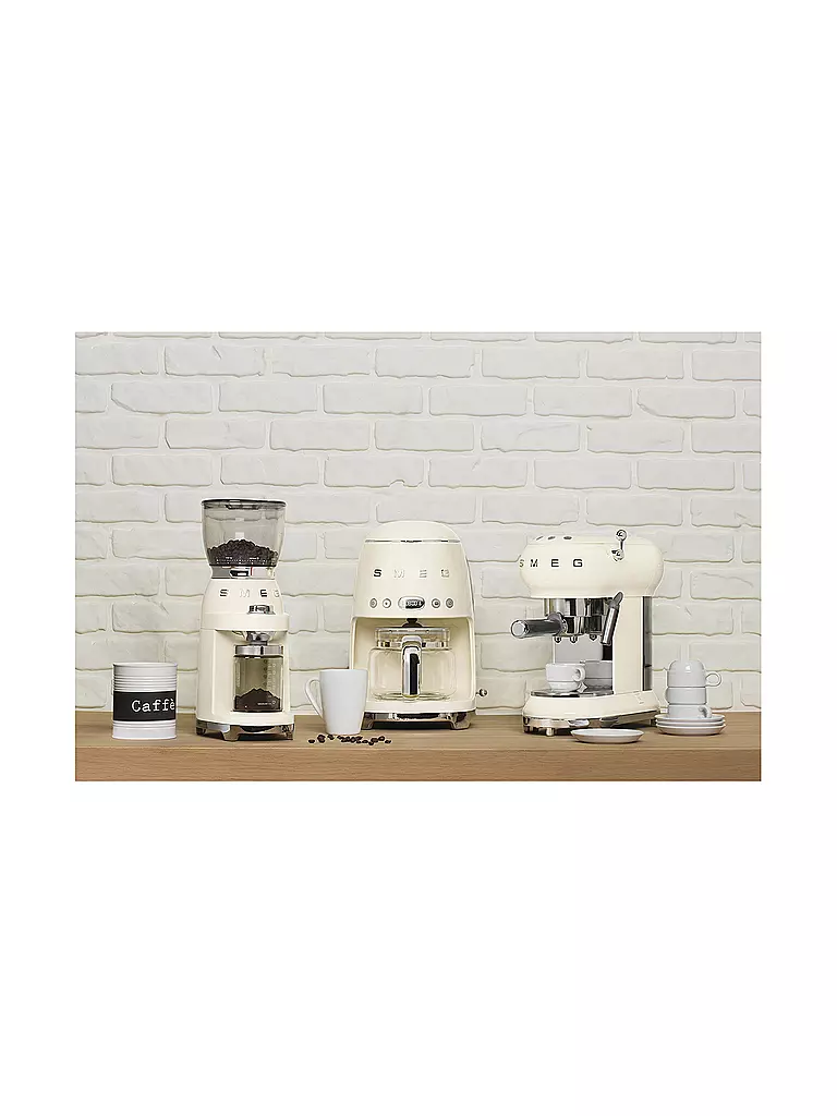 SMEG | Moulin à café Style Rétro Années 50 Crème CGF01CREU | 