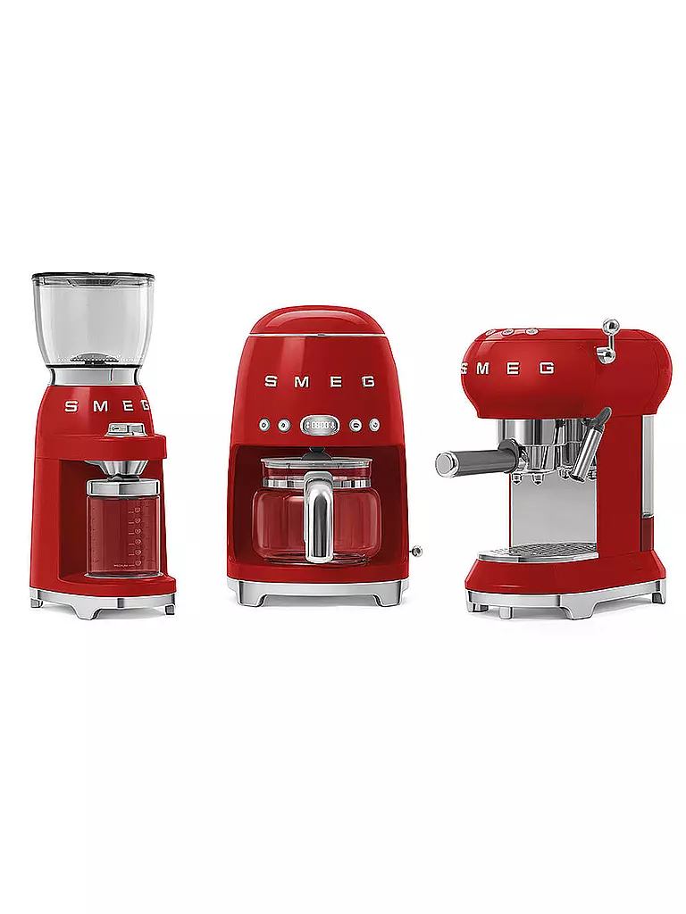 SMEG | Moulin à café Style Rétro Années 50 Rouge CGF01RDEU | 