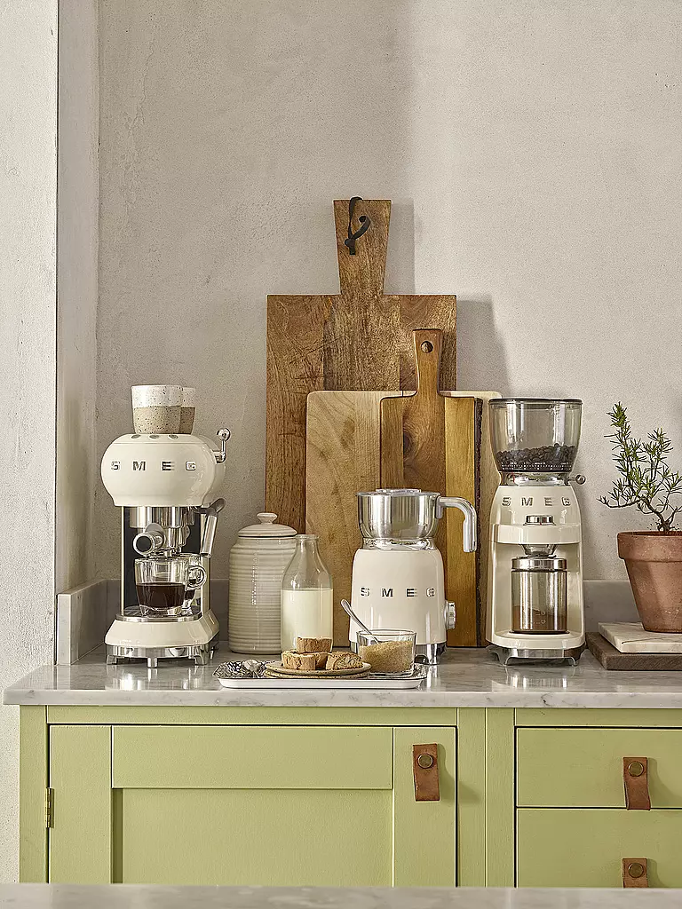 SMEG | Mousseur à lait Style Rétro Années 50 Crème MFF01CREU | 