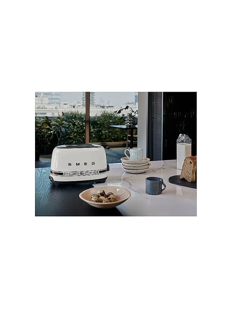 SMEG | Toaster 2 Scheiben PORSCHE X Carrar White  | Blanc