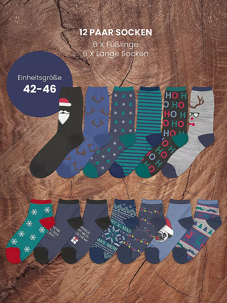 SOCKSWEAR | Calendrier de l'Avent chaussettes homme multicolore | bunt