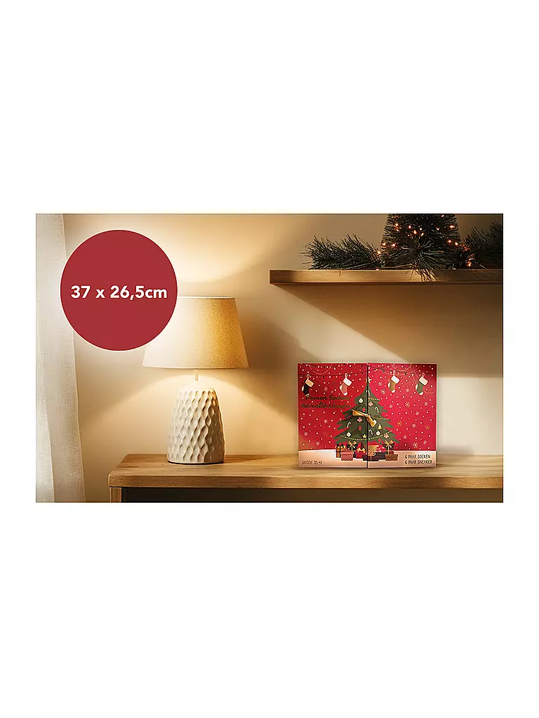 SOCKSWEAR | Calendrier de l'Avent chaussettes pour femmes 35-41 multicolore | 