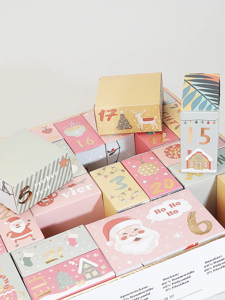 SOCKSWEAR | Calendrier de l'Avent chaussettes PREMIUM multicolore | Multicolore