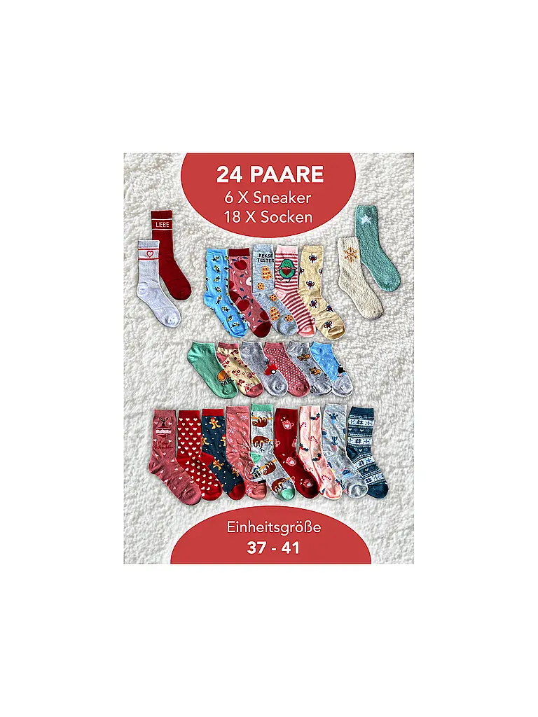 SOCKSWEAR | Calendrier de l'Avent chaussettes PREMIUM multicolore | Multicolore