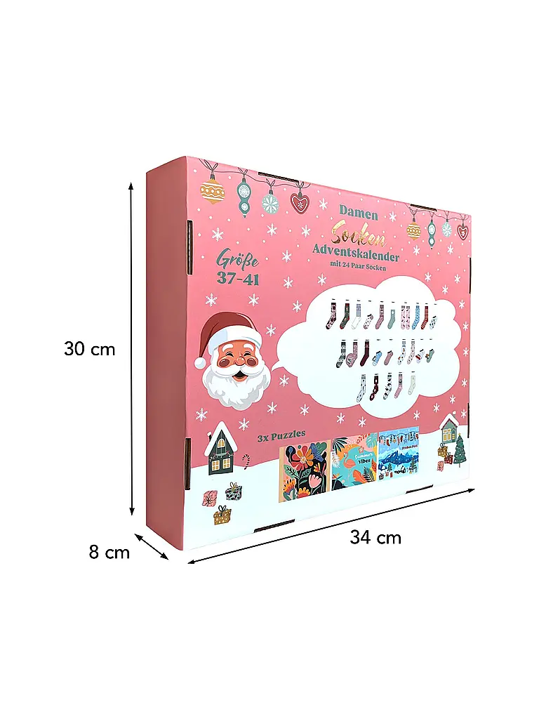 SOCKSWEAR | Calendrier de l'Avent chaussettes PREMIUM multicolore | Multicolore