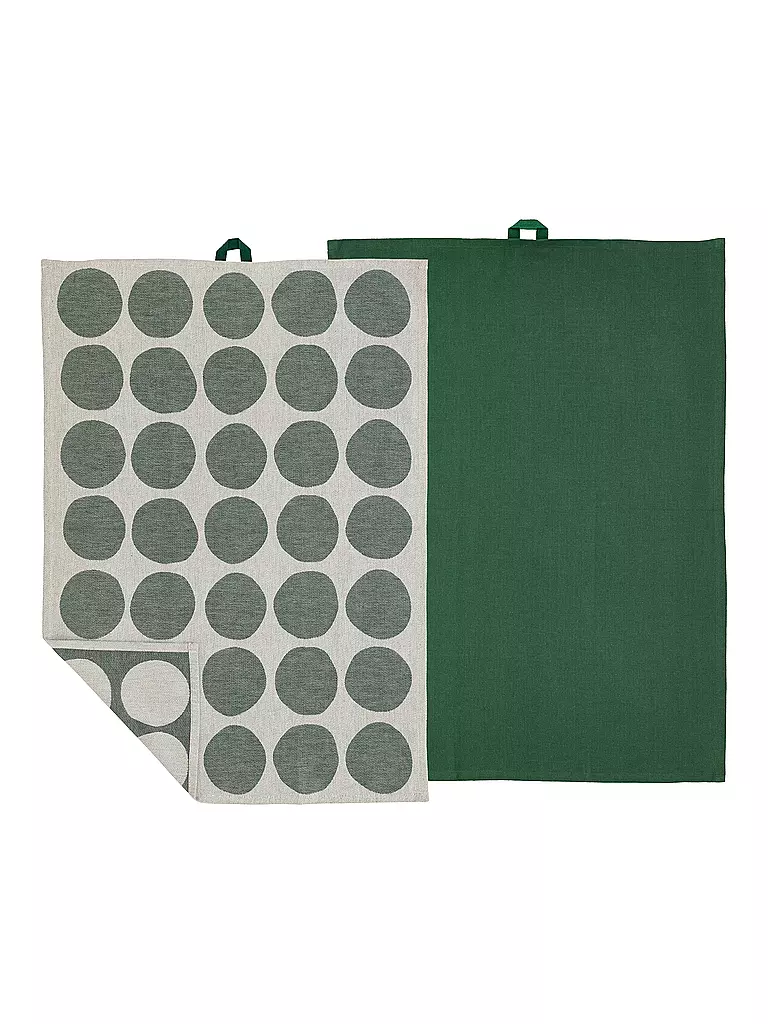 SOEDAHL | Set de 2 torchons BUBBLES Vert Pin | dunkelgrün