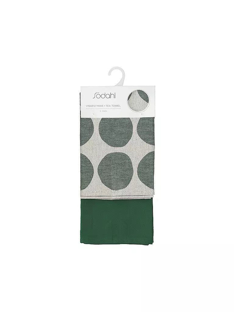 SOEDAHL | Set de 2 torchons BUBBLES Vert Pin | 