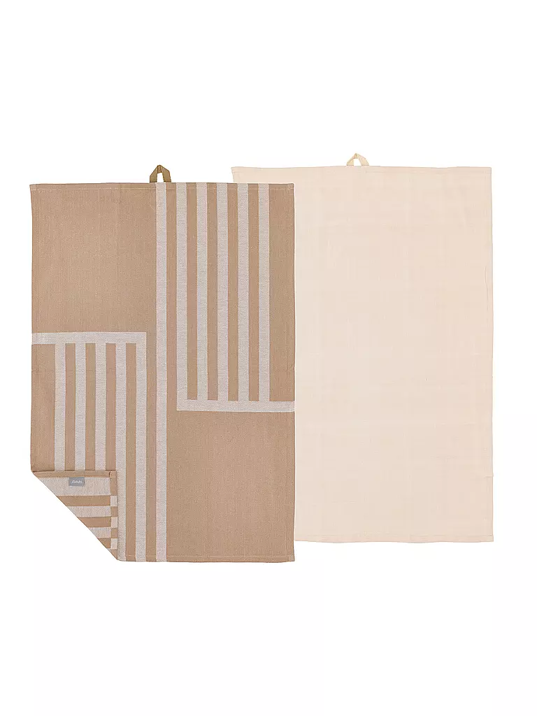 SOEDAHL | Set de 2 torchons REFLECTION Warm Taupe | hellbraun