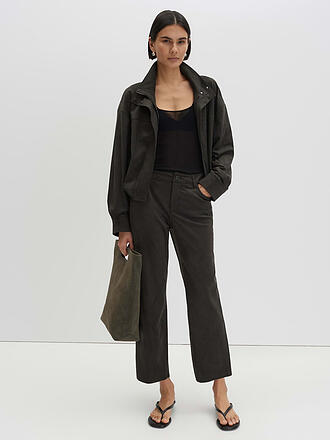 SOMEDAY | Pantalon aspect cuir coupe droite 7/8 CARILE VELOURS
