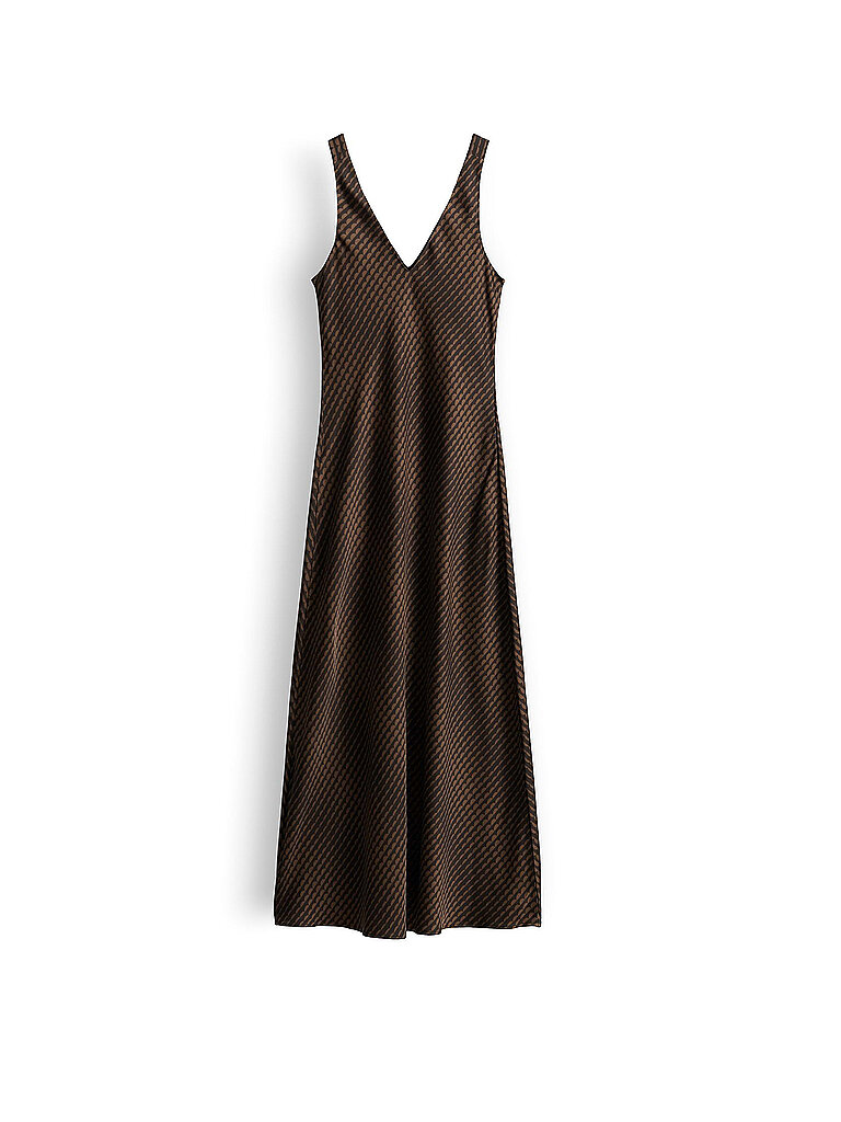 Robe midi QOVA WAVE marron clair 36