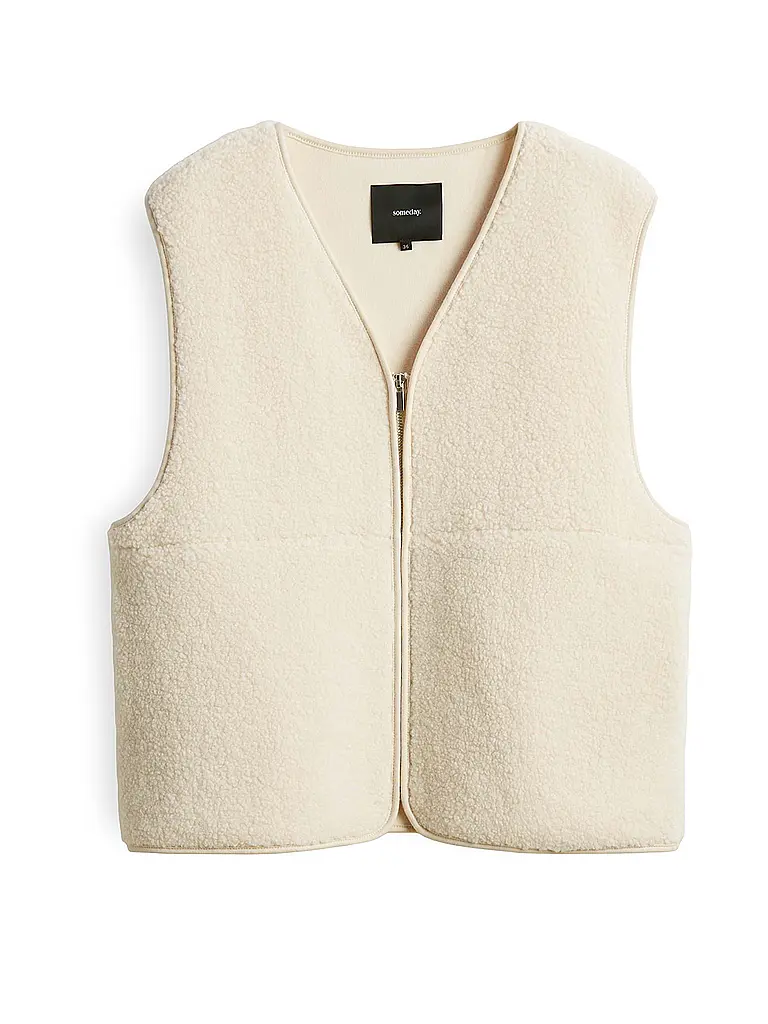 SOMEDAY | Gilet aspect fourrure ULIV | Crème