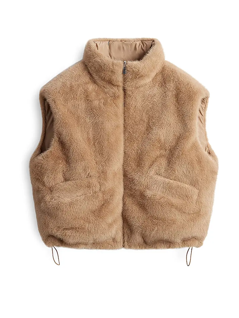 SOMEDAY | Gilet en fausse fourrure VAARI | Moutarde