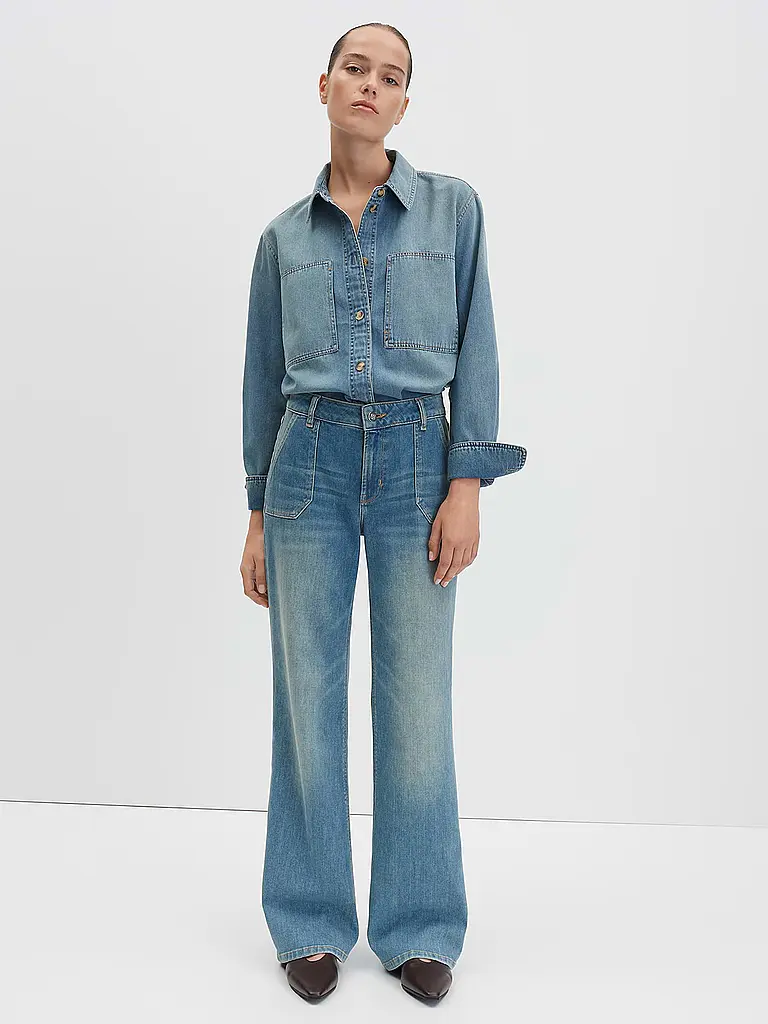 SOMEDAY | Jeans Wide Leg CARIE UTILITY | Bleu
