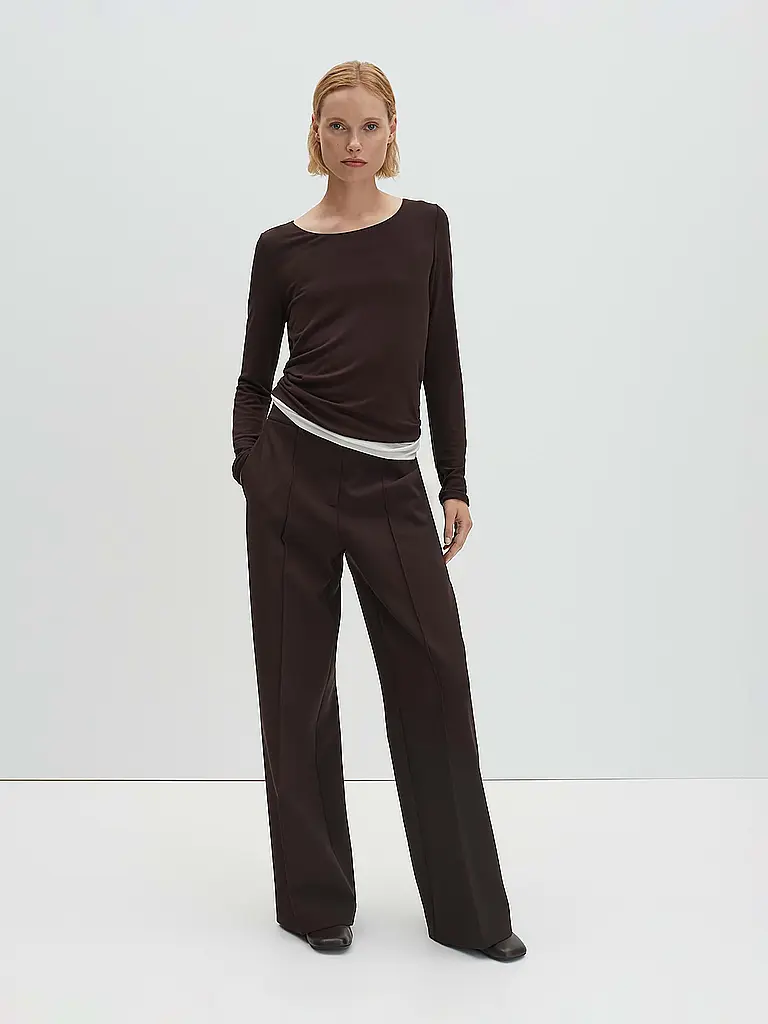 SOMEDAY | Langarmshirt KIROSA SOFT LONG | Marron