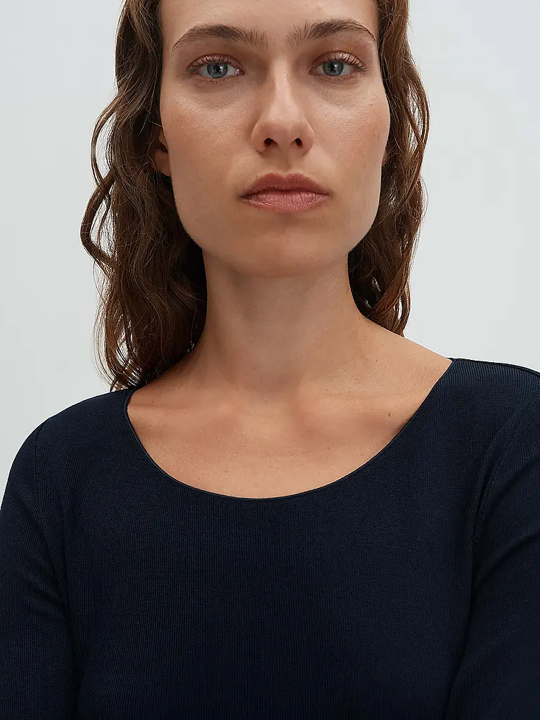 SOMEDAY | Langarmshirt KIROSA SOFT LONG | Bleu foncé