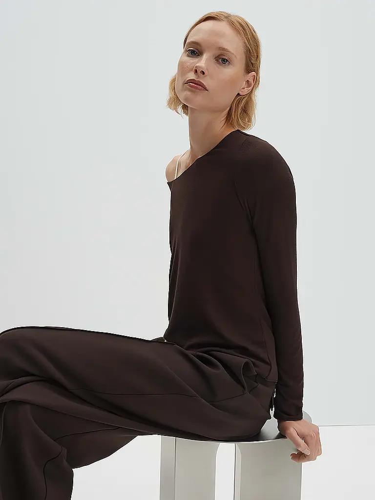 SOMEDAY | Langarmshirt KIROSA SOFT LONG | Marron