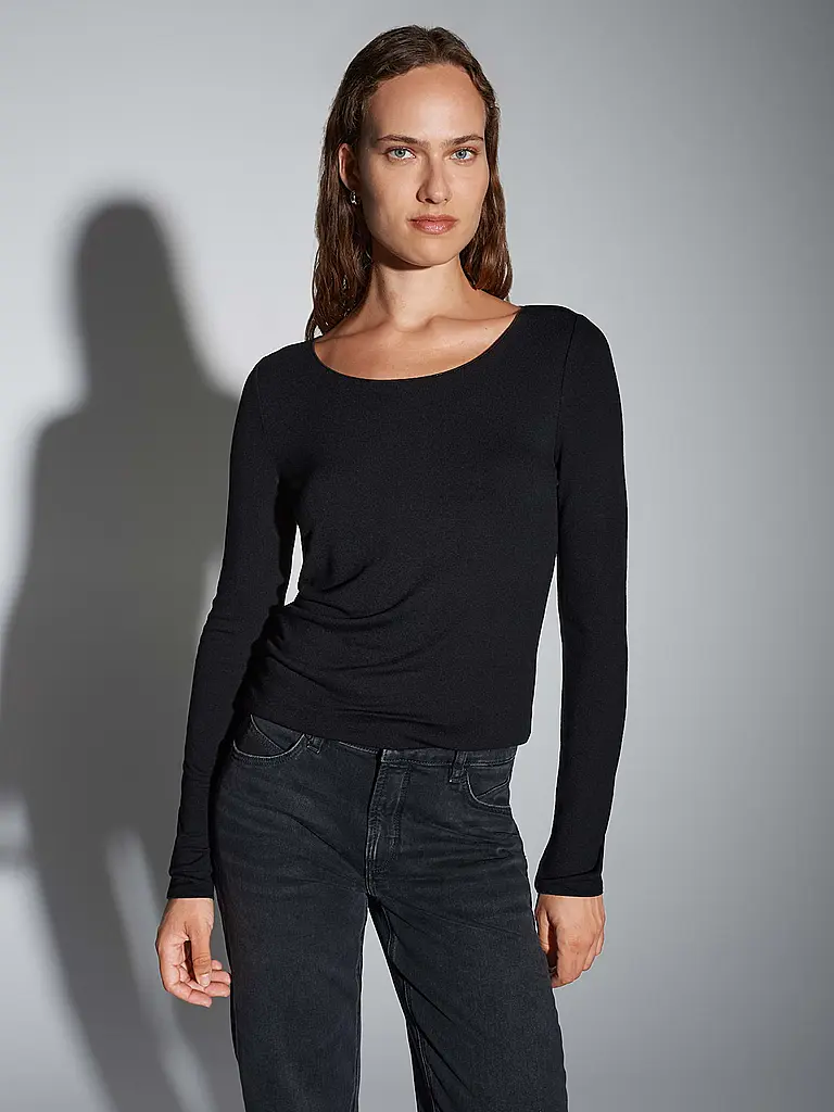 SOMEDAY | T-shirt à manches longues KIROSA SOFT LONG | Noir