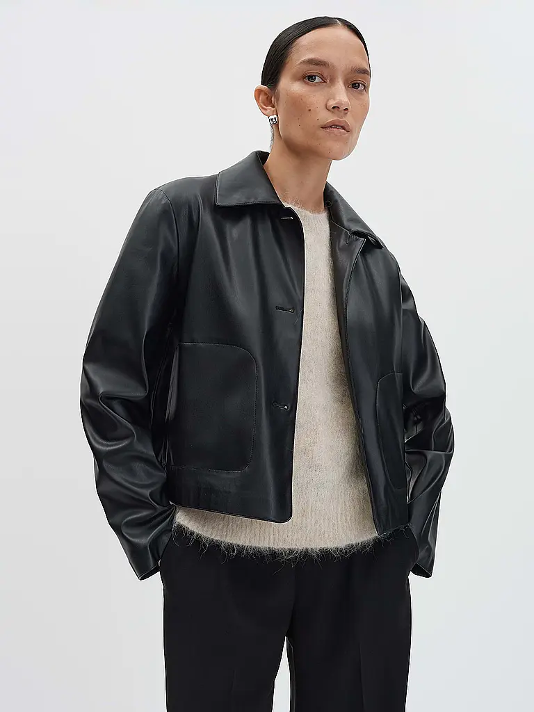 SOMEDAY | Veste aspect cuir NEATHER | schwarz