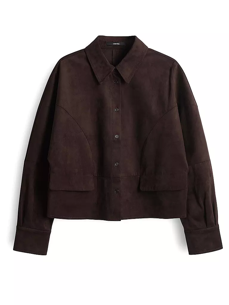 SOMEDAY | Veste aspect cuir NYLIA | braun