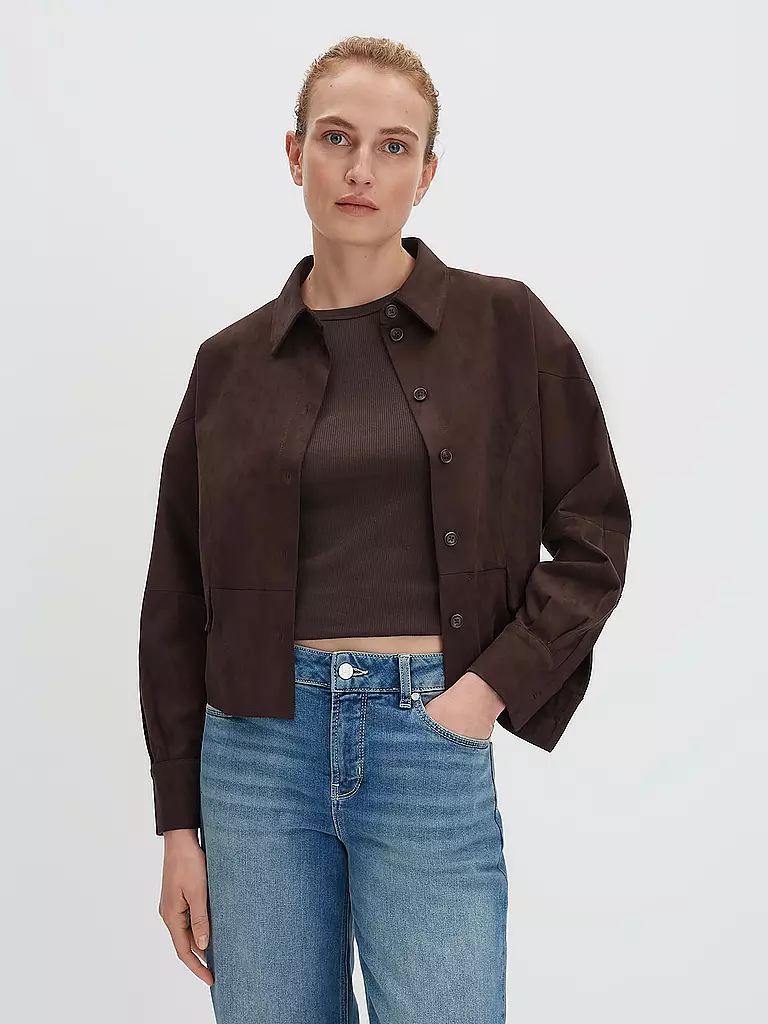 SOMEDAY | Veste aspect cuir NYLIA | braun