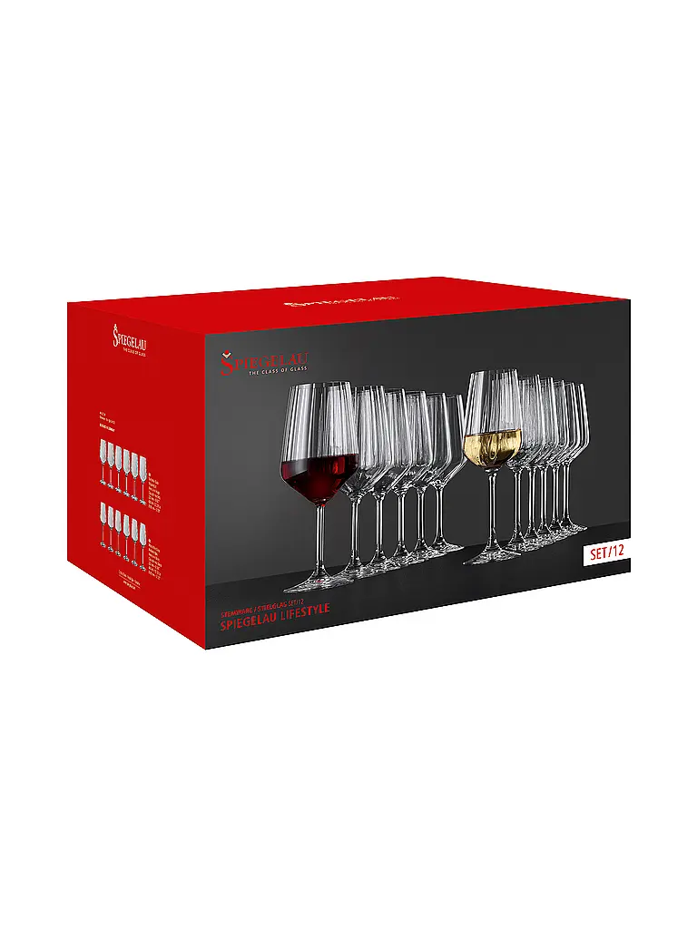 SPIEGELAU | Rot- und Weißweingläser 12er Set | 