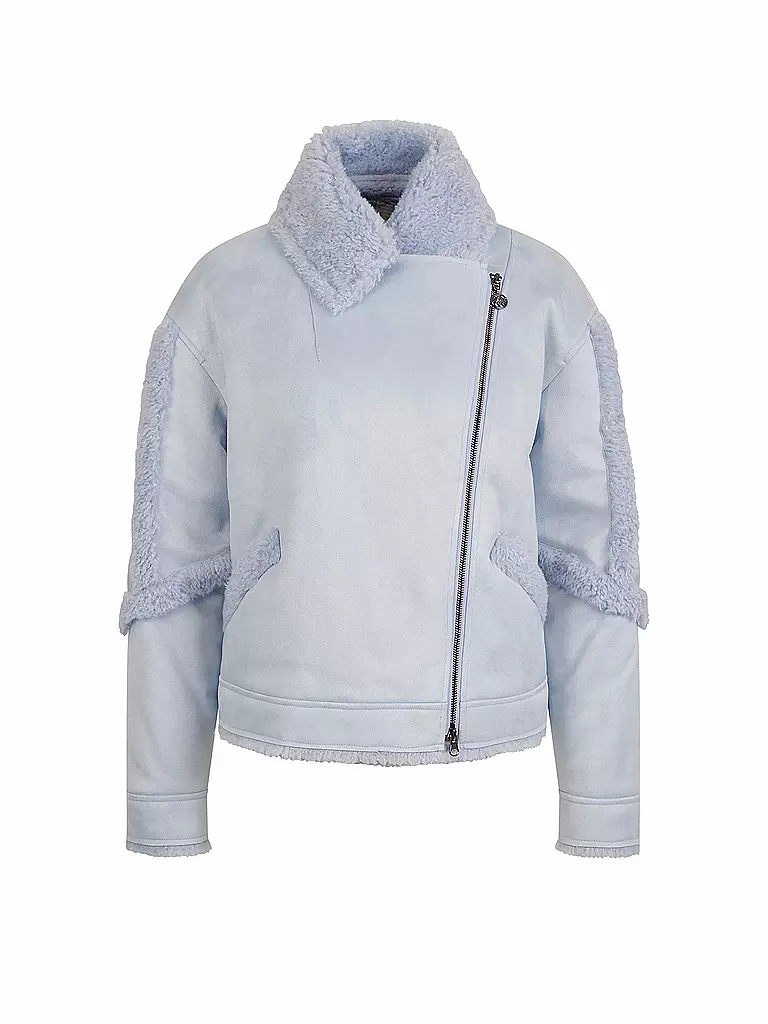 SPORTALM | Jacke in Felloptik | Bleu clair