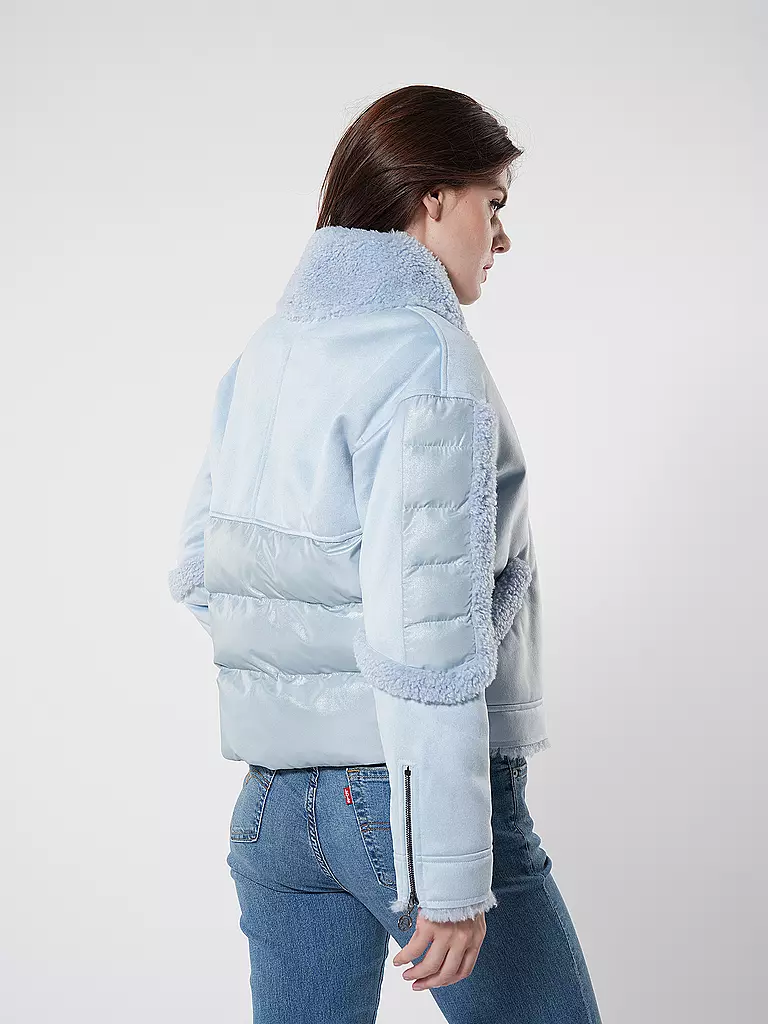 SPORTALM | Jacke in Felloptik | Bleu clair
