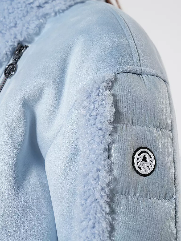 SPORTALM | Jacke in Felloptik | Bleu clair