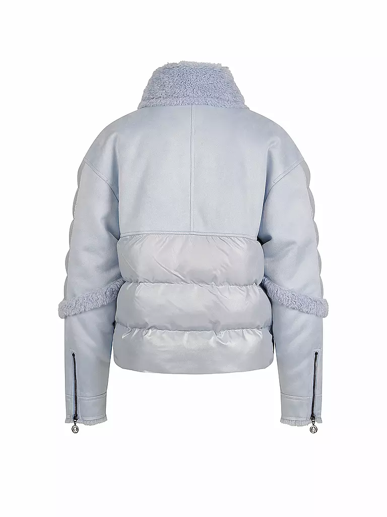 SPORTALM | Jacke in Felloptik | Bleu clair