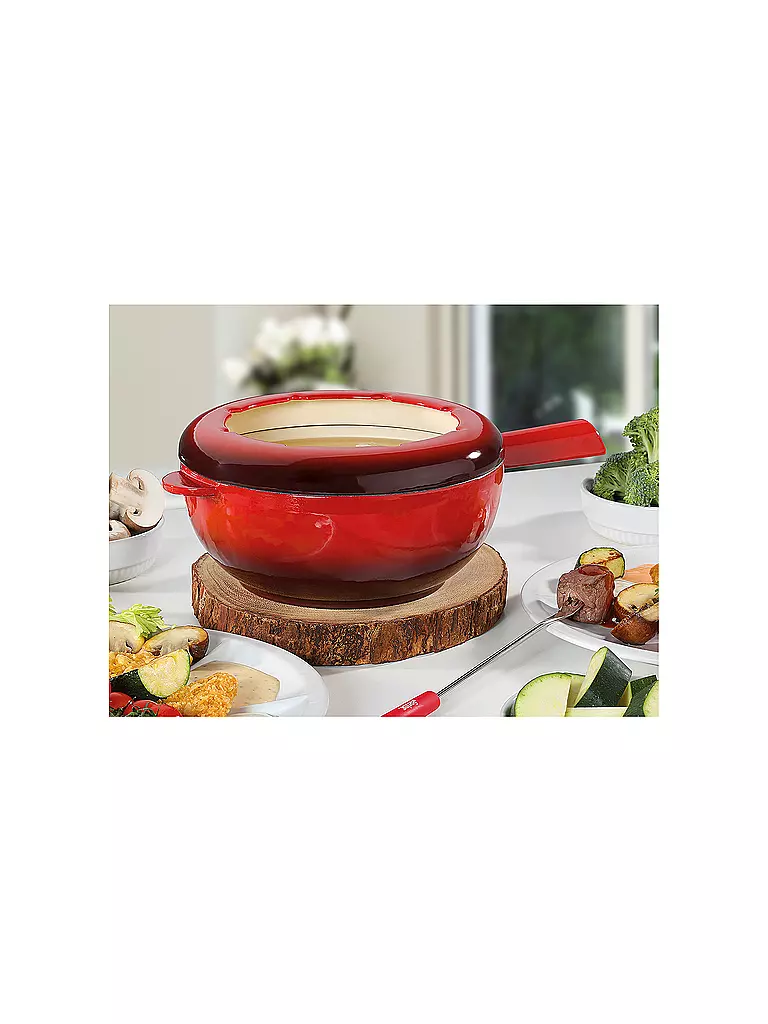 SPRING | Fondue Guss Caquelon 20cm Rot | 