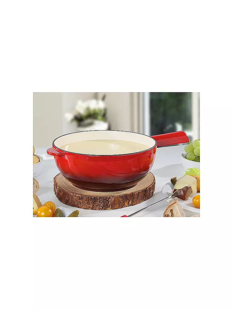 SPRING | Fondue Guss Caquelon 20cm Rot | 