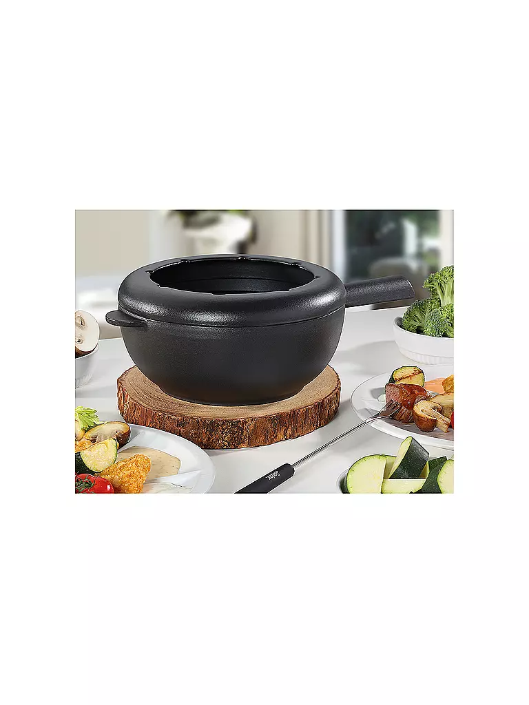 SPRING | Fondue Guss Caquelon 20cm Schwarz Matt | Noir