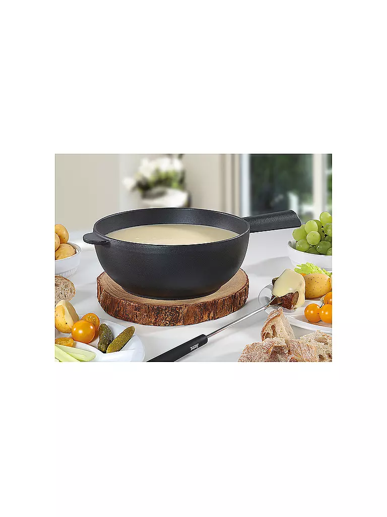 SPRING | Fondue Guss Caquelon 20cm Schwarz Matt | Noir