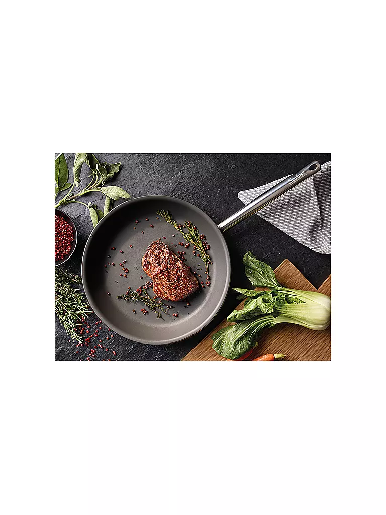 SPRING | Poêle à frire BRIGADE ULTIMATE 28 cm 5PLY-Anihaft | Noir
