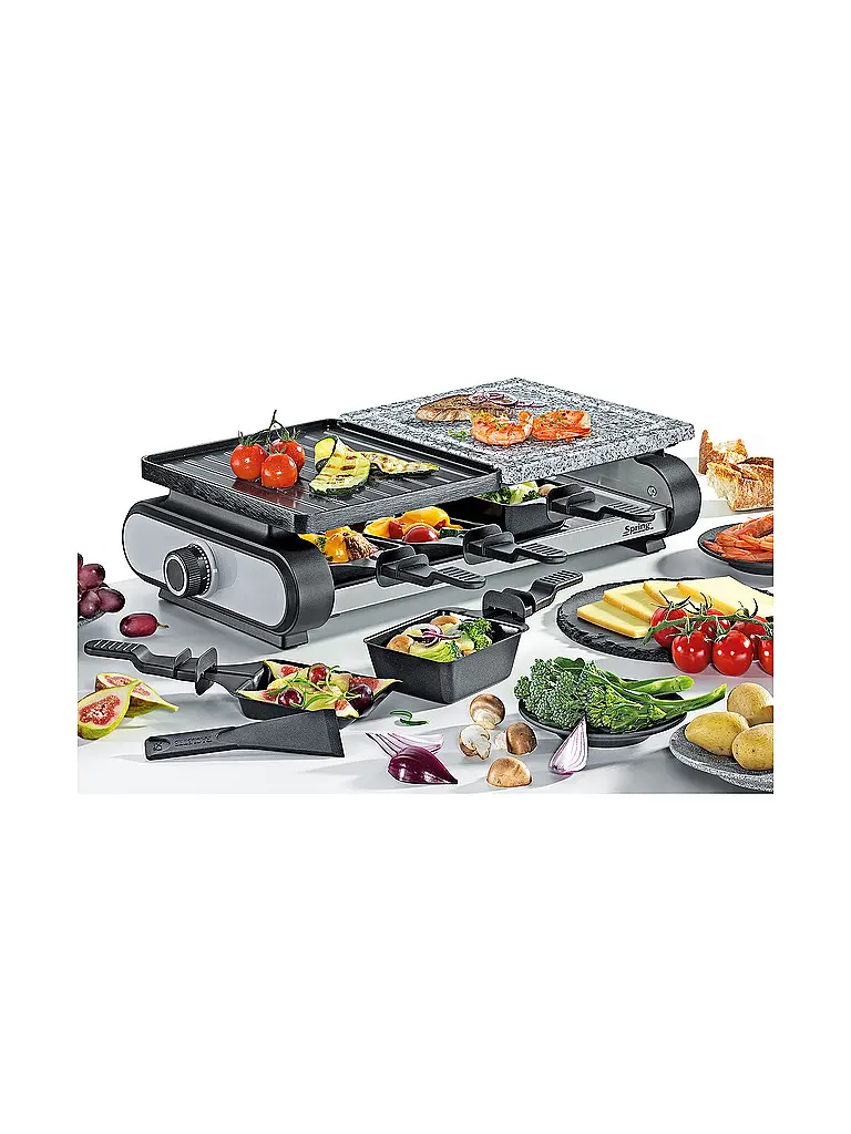 SPRING | Raclette pour 8 personnes BASIC Inox | silber