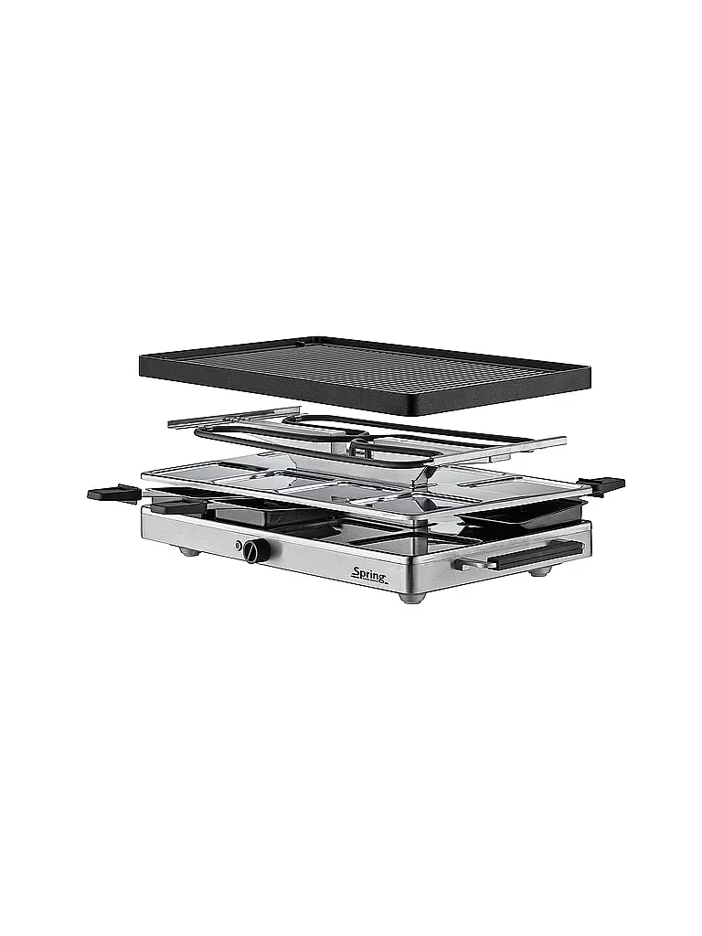 SPRING | Raclette8 CLASSIC Plaque de grill en aluminium | 
