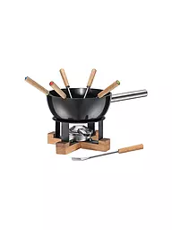 SPRING | Set à fondue au fromage Lausanne 23cm/2l Noir/Chêne | Noir