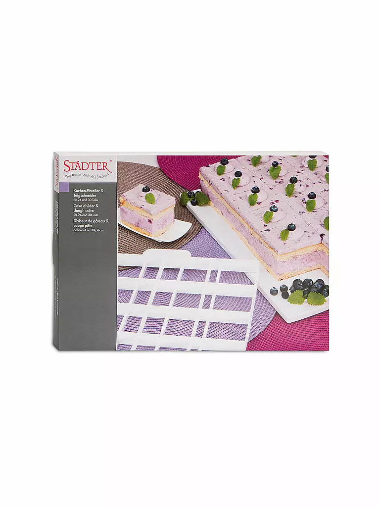STAEDTER | Diviseur à gâteau et coupe-pâte - pour 24 ou 30 pièces | Blanc
