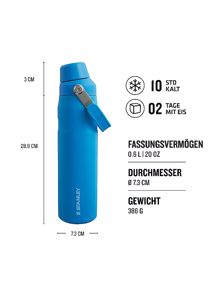STANLEY | Bouteille isotherme - Bouteille thermos ICEFLOW FAST FLOW BOTTLE 0,6l Azure | Bleu