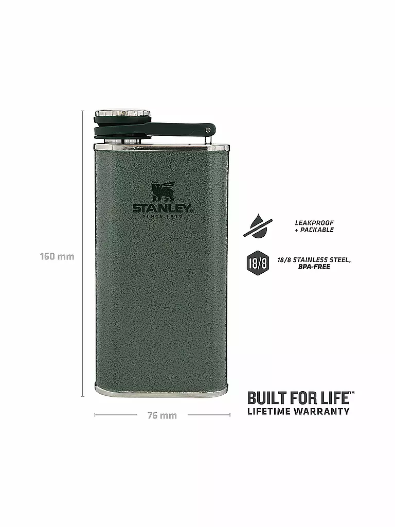 STANLEY | Flachmann Classic Flask 0,23l Vert | grün