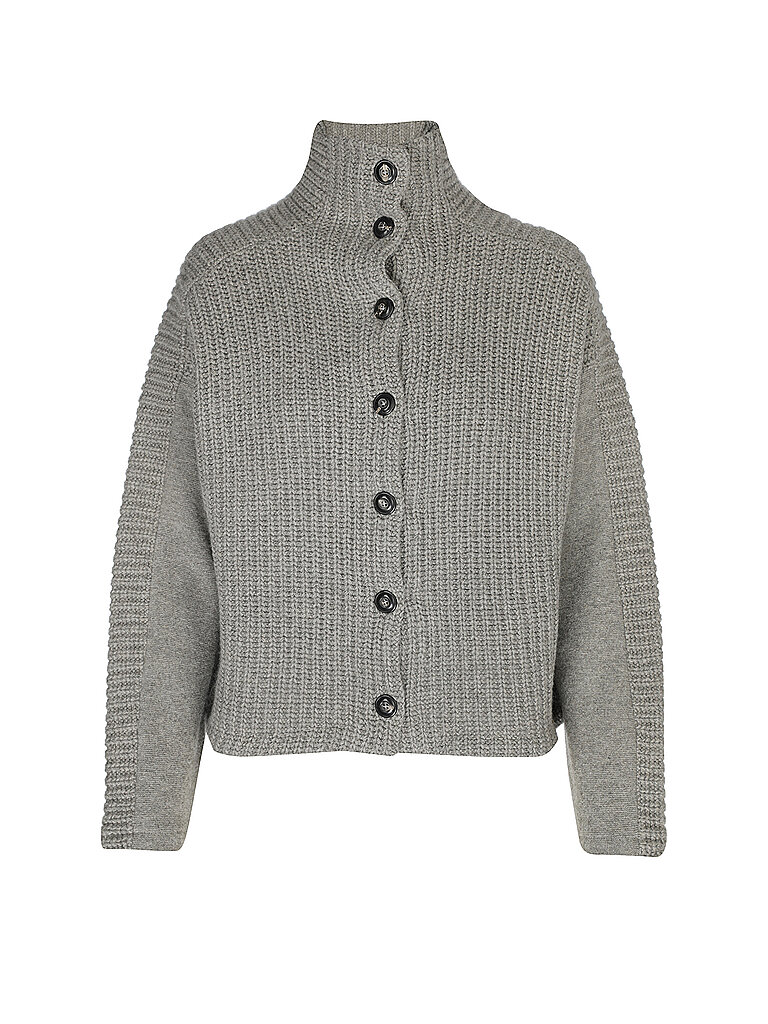 Gilet trachten en maille coupe décontractée CATERINA gris M